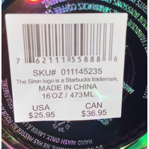 Starbucks oil slick tumbler grande size Bundle of 2 - Picture 2 of 3